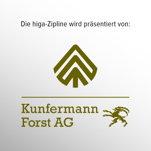 Die higa-Zipline wird präsentiert von Kunfermann Forst AG aus Scheid